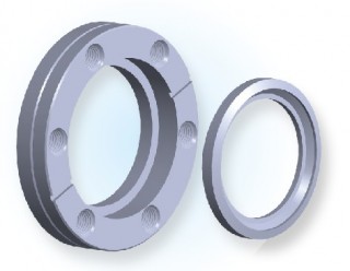 CF Rotatable Bored Blank Tapped Flange